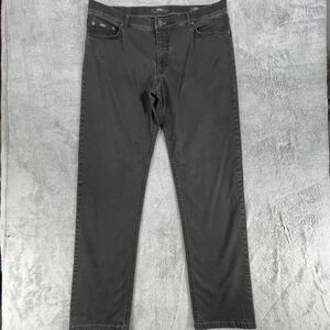 Brax Feel Good Cooper Pants Men's 38 X 34 Gray Cotton Mid-Rise Straight Leg